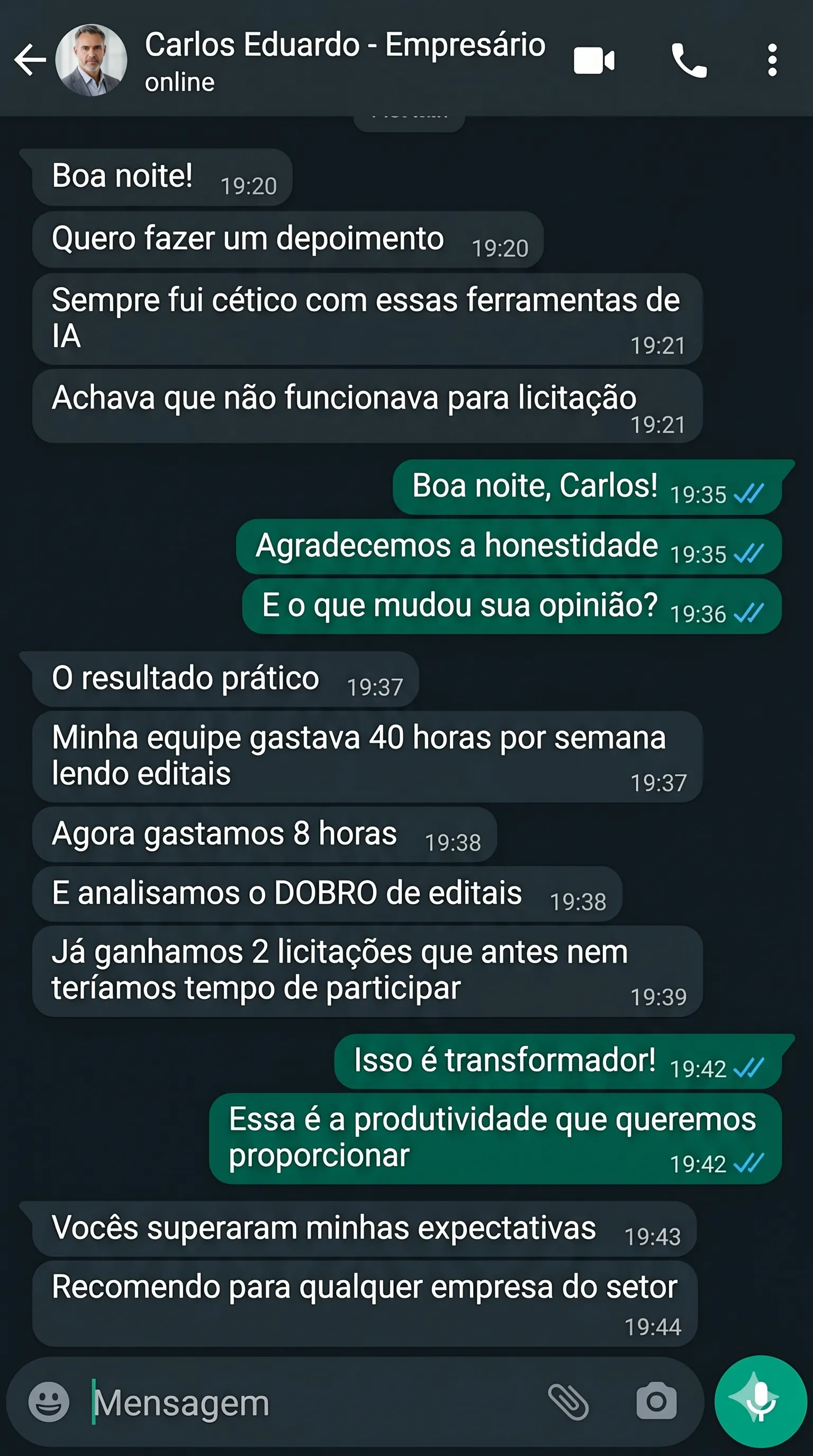 Depoimento Cliente 8